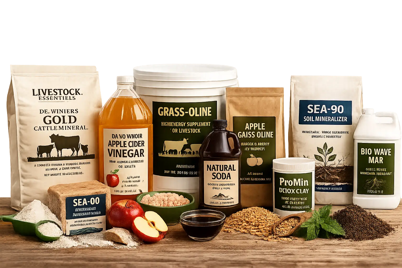 livestock essentials products collage